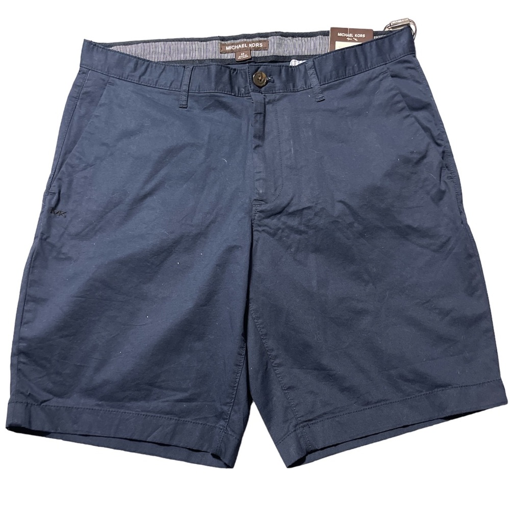 Michael Kors Slim-Fit Solid Washed Poplin 9" Inseam Shorts Sz 32 NWT